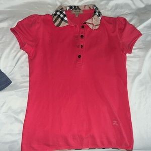 Pink used Burberry polo